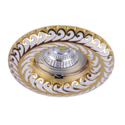 Italmac Regal 51 7 46 Светильник литой, неповоротный, MR 16, белый-золото Regal 51 7 46 - фото 109748