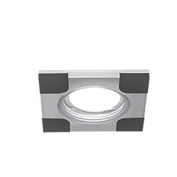 Gauss Светильник Aluminium Gu5.3 1/30 квадрат, хром/черный AL008 - фото 109806