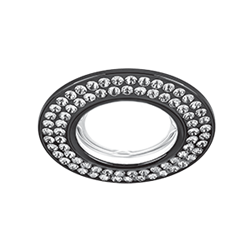 Gauss Светильник Strass Gu5.3 1/30 круг, кристал/черный CA035 - фото 109818