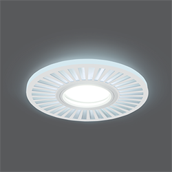 Gauss Светильник Backlight BL136 Кругл./узор. Белый, Gu5.3, 3W, LED 4000K BL136 - фото 110123