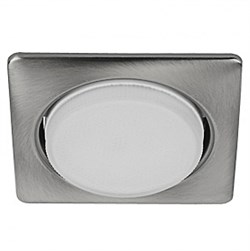 ЭРА KL71 SN /1 (к) Светильник под лампу Gx53 квадр.,220V, 13W,сатин никель (40/960) Б0048959 - фото 110131