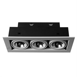 Arte Lamp Cardani Белый/Серый Светильник точечный встаиваемый 50W G5,3 3x500lm A5930PL-3WH - фото 110208