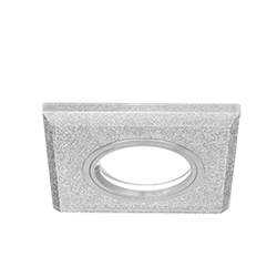 Gauss Светильник Mirror Gu5.3 1/50 квадрат, кристал cеребро/хром RR009 - фото 110215