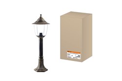 TDM Светильник Прага Эл-11-73-075Б 60 Вт Е27 напольный на стойке h-0.75 м бронза, прозрачный плафон SQ0330-0535 - фото 110261