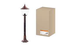 TDM Светильник Прага Эл-11-73-100М 60 Вт Е27 напольный на стойке h-1.0 м медь, прозрачный плафон SQ0330-0539 - фото 110265