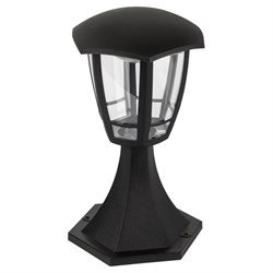 ЭРА Садово-парковый светильник ДТУ 07-8-003 Валенсия 1 черный 6 гранный напольный IP44 светодиодный 8Вт 3000K Б0064200 - фото 110288