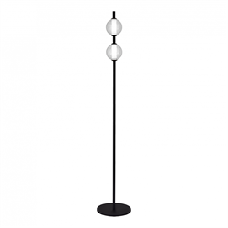 ST LUCE SL6120.405.01 Светильник напольный Черный/Прозрачное кракелированное стекло LED 2*8,5W 3000K SL6120.405.01 - фото 110403