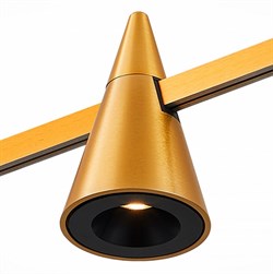 ST LUCE ST813.206.05 Магнитный трековый светильник FARM Золотистый LED 1*5W 3000K 272Lm Ra90 60 IP20 D70xH115 180-240V ST813.206.05 - фото 112088