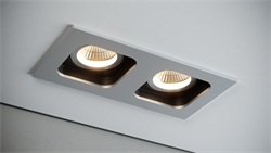 Quest Light Светильник встраиваемый, поворотный, алюминий с черной вставкой, под лампу GU10, IP20 SHELL 2 LD alu/black SHELL 2 LD alu/black - фото 112800