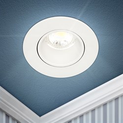 ЭРА Встраиваемый светильник декоративный KL90 WH MR16/GU5.3 белый, пластиковый Б0054369 - фото 112920