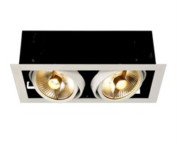 SLV by Marbel KADUX 2 ES111 светильник встраиваемый для 2-х ламп ES111 по 75Вт макс., белый 115551 - фото 113088