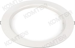 Comtech ДВО Светильник встр с защитным стеклом, 12W, 1100lm, 4000К, 135x70mm, белый 15044643 - фото 113094