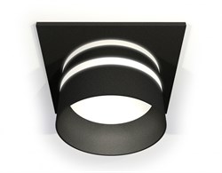 Ambrella Комплект встраиваемого светильника с акрилом XC6521062 SBK/FR черный песок/белый матовый MR16 GU5.3 (C6521, N6236) XC6521062 - фото 113134