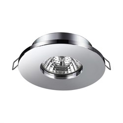 Novotech 370802 SPOT NT22 хром Светильник встраиваемый влагозащищенный IP44 GU10 50W 220V AQUA 370802 - фото 113263