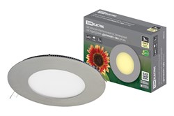 TDM Светильник ультратонкий встраиваемый светодиодный "Даунлайт" СВО (хром) 3 Вт 3000К SQ0329-0106 - фото 113385