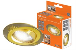 TDM Светильник встраиваемый поворотный СВ 02-05 MR16 50Вт G5.3 матовый никель/золото SQ0359-0013 - фото 113461