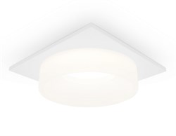 Ambrella Встраиваемый точечный светильник с акрилом TN1314 SWH/FR белый песок/белый матовый GU5.3 92*92*45 TN1314 - фото 113518