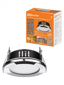 TDM Светильник встраиваемый СВ 01-09 GX53 230 В 50 Гц хром IP54 SQ0359-0111 - фото 113537