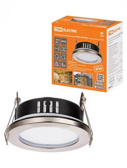 TDM Светильник встраиваемый СВ 01-09 GX53 230 В 50 Гц сатин/никель IP54 SQ0359-0113 - фото 113563