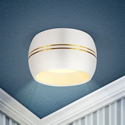 ЭРА Встраиваемый светильник под лампу GX53 KL81 WH/GD белый/хром Б0049010 - фото 113828