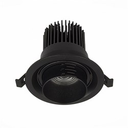 ST Luce ST701.448.12 Светильник встраиваемый Zoom Черный LED 1*12W 4000K 960Lm Ra90 15°-60° IP20 D115xH95 170-240V ST701.448.12 - фото 113849