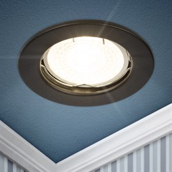 ЭРА Встраиваемый светильник штампованный ST1 SBK MR16 GU5.3 черный матовый Б0059741 - фото 113872