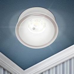 ЭРА Встраиваемый светильник декоративный KL94 WH MR16/GU5.3 белый, пластиковый Б0054378 - фото 113895