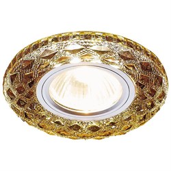 Ambrella Встраиваемый точечный светильник со светодиодной лентой S288 BK хром/агат/MR16+3W(LED WHITE) S288 BK - фото 114065