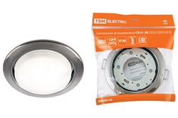 TDM Светильник встраиваемый СВ 01-06 GX53 220 В 50 Гц чёрный хром SQ0359-0061 - фото 114071