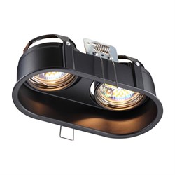 Novotech 370841 SPOT NT22 черный Светильник встраиваемый IP20 GU10 2*50W 220V CLOUD 370841 - фото 114091