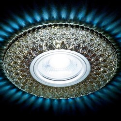 Ambrella Встраиваемый точечный светильник со светодиодной лентой S333 BK/CLD хром/тонированный хрусталь/MR16+3W(LED COLD) S333 BK/CLD - фото 114135