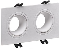 IEK Светильник 4102 встраиваемый 2хMR16 квадрат пласт. белый LT-UVB0-4102-GU05-2-K01 - фото 114249