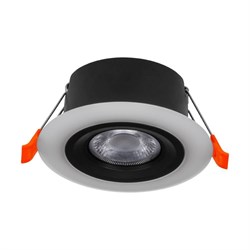 Eglo 900914 Встраиваемый светильник CALONGE, 4,8W (LED), 3000K, 620lm, Ø100, пластик, черный, белый 900914 - фото 114251