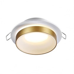 Novotech 370783 SPOT NT21 246 белый/золото Светильник встраиваемый влагозащищенный IP44 GU10 9W 220V WATER 370783 - фото 114437