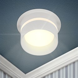 ЭРА Встраиваемый светильник декоративный DK93 WH MR16/GU5.3 белый Б0054364 - фото 114457