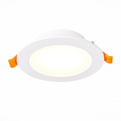 ST Luce ST212.508.10 Светильник встраиваемый Белый LED 1*10W 3000K/4000K/6000K 850Lm Ra80 110° IP20 D118xH55 220-240V ST212.508.10 - фото 114638