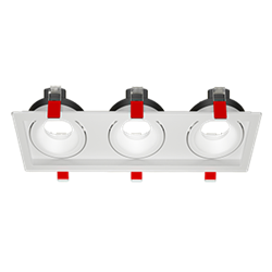 Varton Рамка для модульного светильника FLEX 50 13 тройная встраиваемая110х325х55мм RAL9010 поворотная V1-R0-00435-10011-2000000 - фото 114727