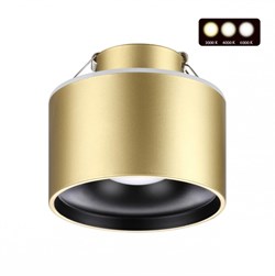 Novotech 358963 SPOT NT22 бронза св. Светильник встраиваемый с переключ. цв. температуры IP20 LED 3000К\4000К\6000К 12W вниз + 3W вверх 110-265V GIRO 358963 - фото 114930