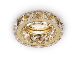 Ambrella Встраиваемый точечный светильник K112 CL/G золото/прозрачный хрусталь MR16 K112 CL/G - фото 115402