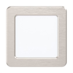 Eglo 99167 Светодиодный встраиваемый cветильник FUEVA 5, 5,5W (LED), 117х117, ET26, 650lm, 3000K, сталь, никель 99167 - фото 115420