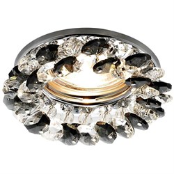 Ambrella Встраиваемый точечный светильник K206 BK/CH хром/черный хрусталь MR16 K206 BK/CH - фото 115482