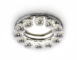 Ambrella Встраиваемый точечный светильник K203 CL/CH хром/прозрачный K203 CL/CH - фото 115584