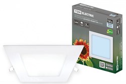 TDM Светильник ультратонкий встраиваемый светодиодный "Даунлайт" квадрат СВО (белый) 12 Вт 4000К SQ0329-0118 - фото 115624