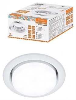 TDM Светильник встраиваемый СВ 01-08 GX53 220 В 50 Гц, белый, 2 шт/уп, Народный SQ0359-0100 - фото 115667