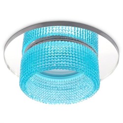 Ambrella Встраиваемый точечный светильник TN351 CH/BL хром/голубой GU5.3+3W (LED COLD) D95*45 TN351 - фото 115676