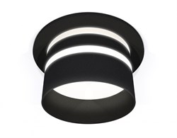 Ambrella Комплект встраиваемого светильника с акрилом XC6513062 SBK/FR черный песок/белый матовый MR16 GU5.3 (C6513, N6236) XC6513062 - фото 115770