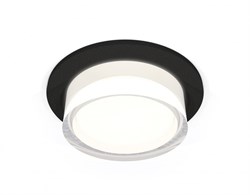 Ambrella Комплект встраиваемого светильника с акрилом XC6513063 SBK/FR/CL черный песок/белый матовый/прозрачный MR16 GU5.3 (C6513, N6241) XC6513063 - фото 115787