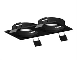 Ambrella Корпус светильника встраиваемый для насадок D60mm C6526 SBK черный песок 160*80*H25mm MR16 GU5.3 C6526 - фото 115861