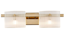 NEWPORT 4530 4532/A gold , Бра , Gold Clear glass L45*H11,7*Sp13,5 cm LED G4 2*5W М0066748 - фото 116135