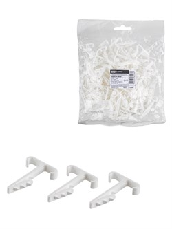 TDM Дюбель-хомут  для плоского кабеля Т-образный  2-12 мм белый (100 шт.) SQ0539-0040 - фото 116287